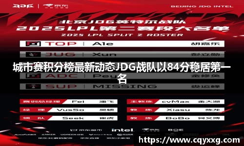 城市赛积分榜最新动态JDG战队以84分稳居第一名